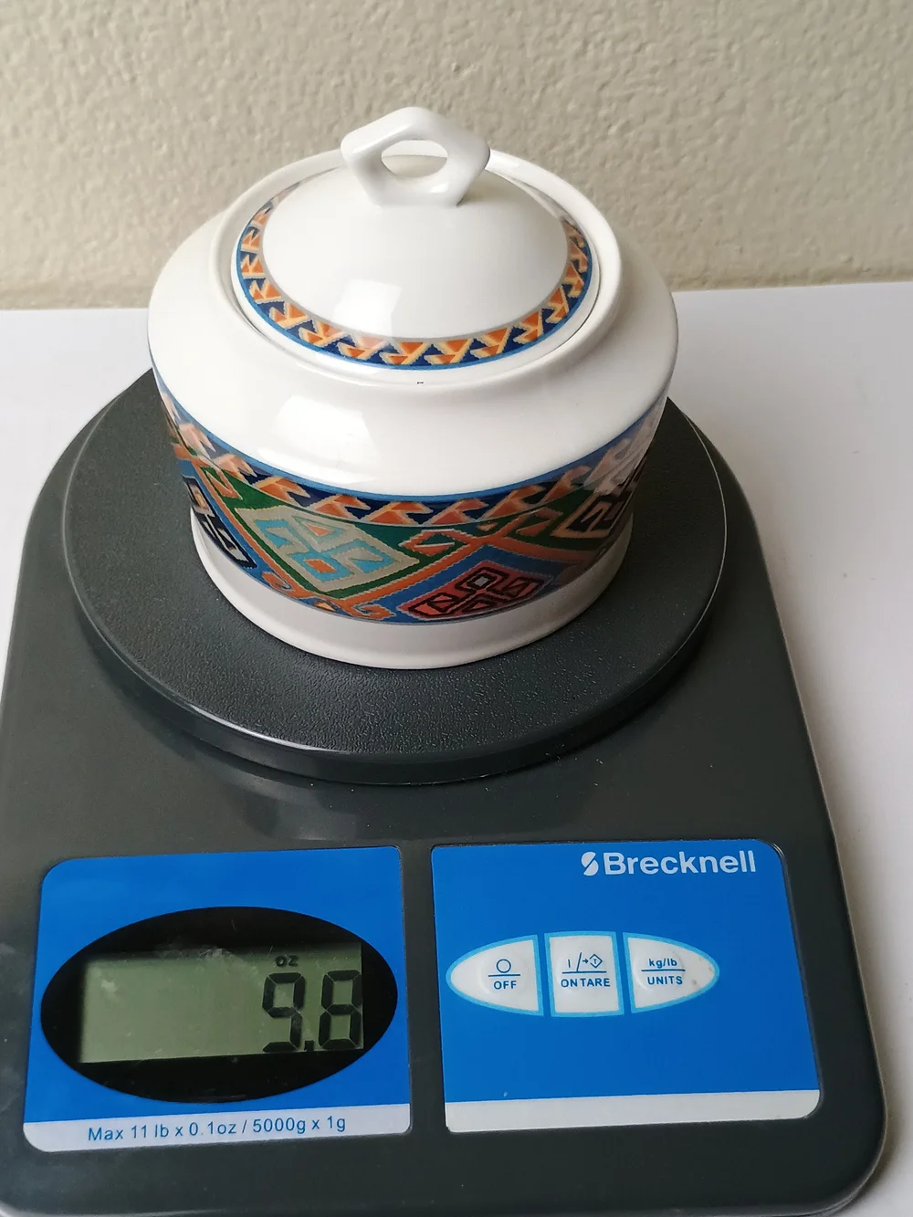La Brea Replacement -Trinket Sugar Jar  Multicolor Geometric - Discontinued